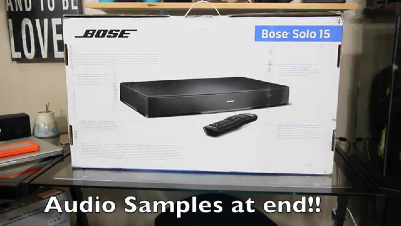 BOSE SOLO 15 Tv Sound System Unboxing w/ Sound Demo - YouTube