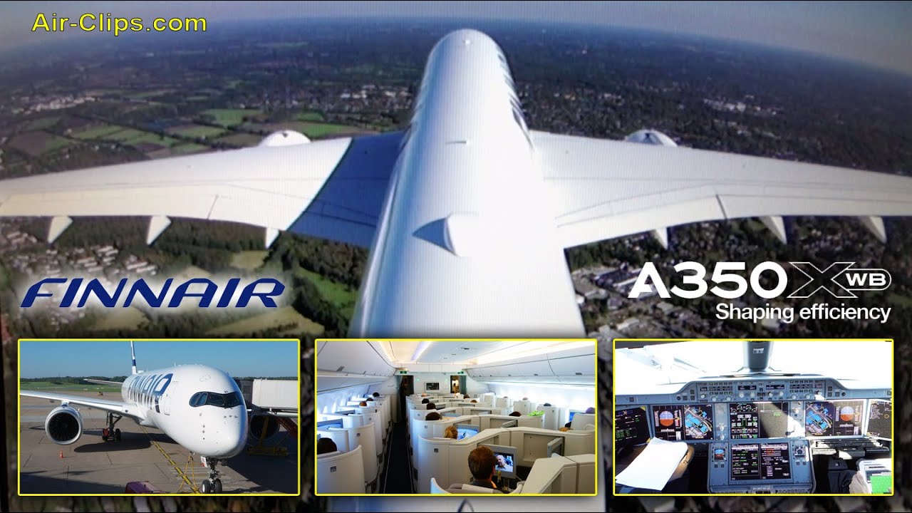 Finnair A350-900 XWB Business Class first flight to Helsinki HOT