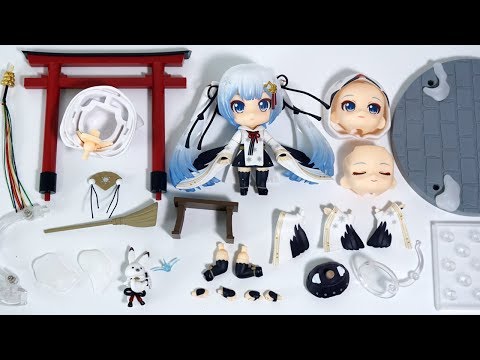 Nendoroid Snow Miku: Crane Priestess Ver. Unboxing ねんどろいど 雪