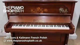 1901 Gors & Kallmann French Polished Upright @ The Piano Shop