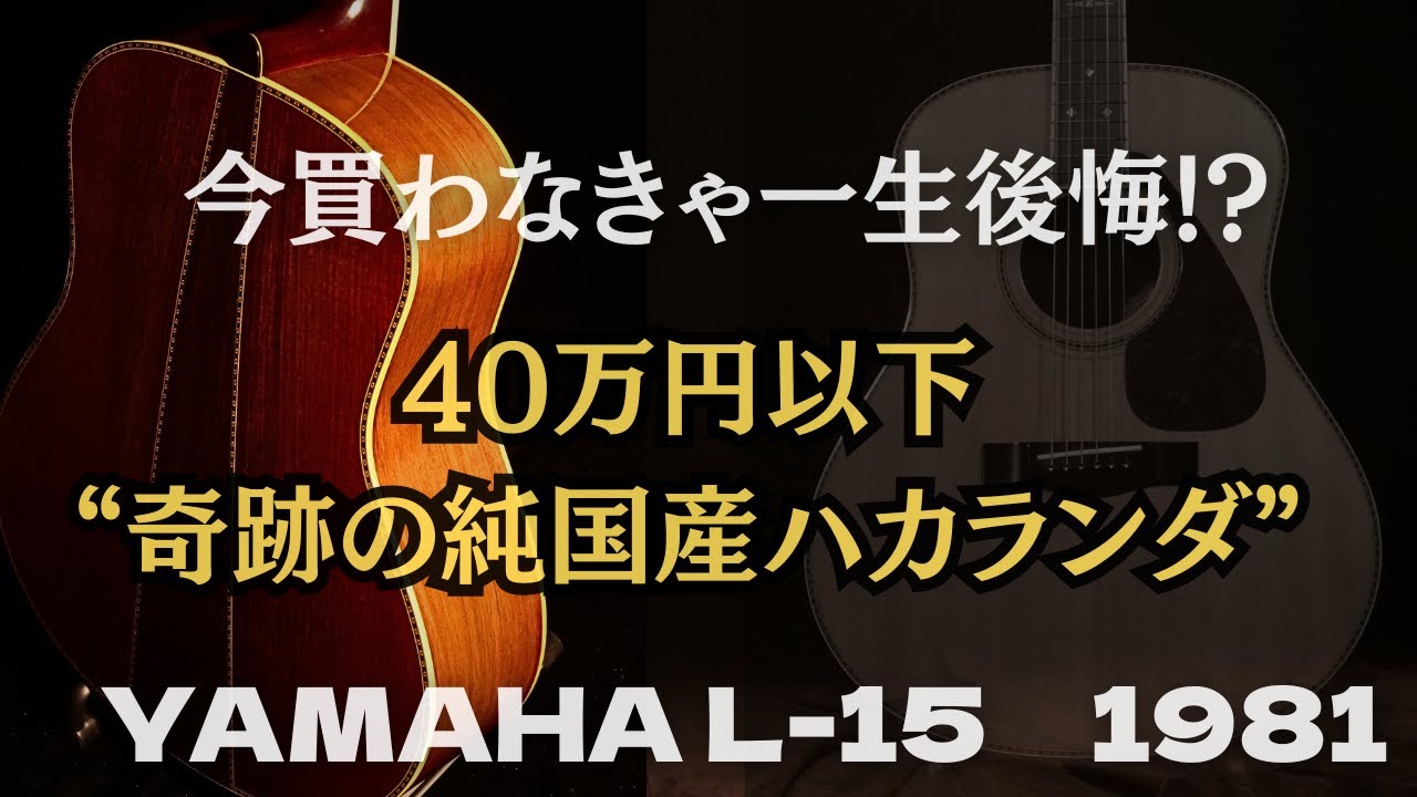 1981年製 後期モデル【YAMAHA L-15】えぞ松＆ハカランダ テリー中本