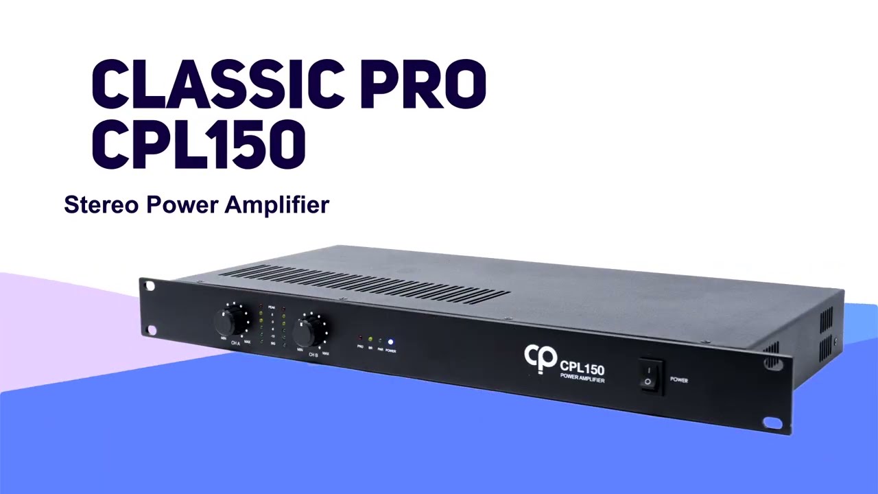 ステレオ・パワーアンプ CPL150 / CLASSIC PRO - YouTube