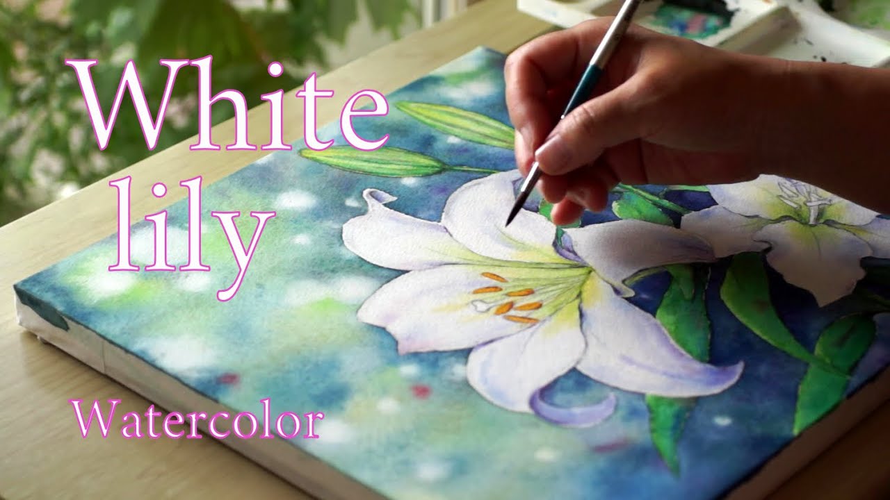 How to create beautiful watercolor lilies! - YouTube