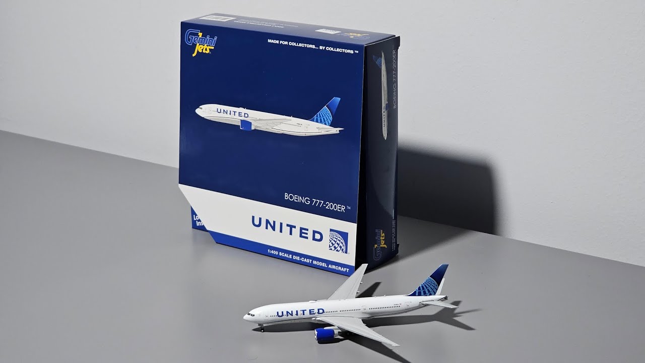 Gemini Jets 1:400 Scale United Airlines Boeing 777-200ER Model