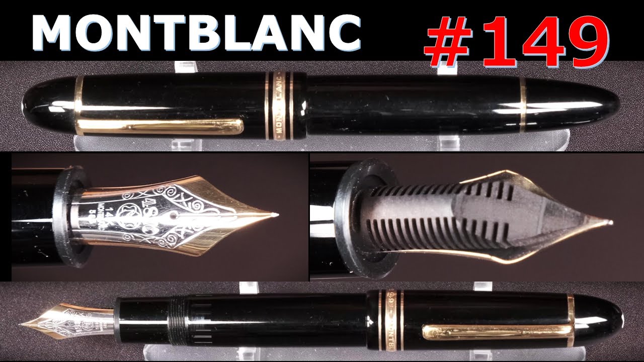 美品 モンブラン ヘミングウェイ芯 149 万年筆 18K 中白 F 細字 美品