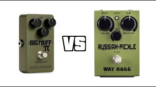 Electro-Harmonix Green Russian Big Muff Reissue vs. Way Huge