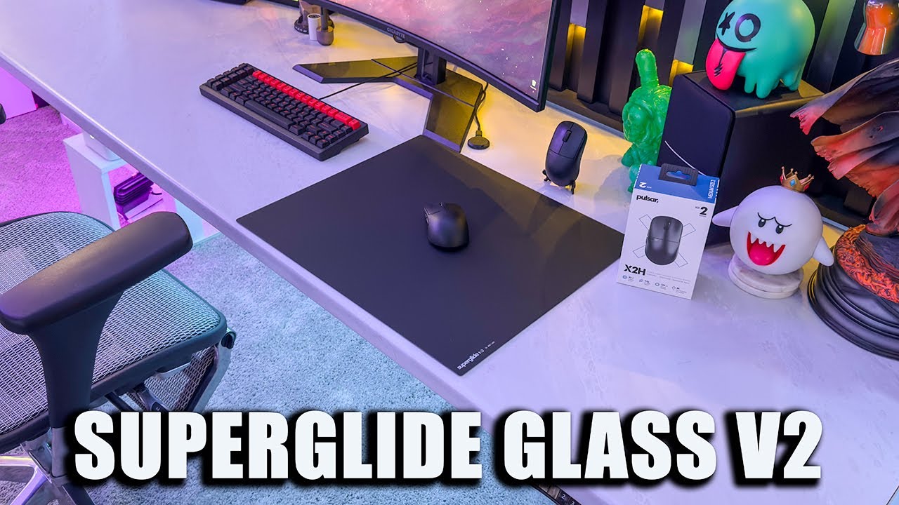 Pulsar Superglide V2 Glass Mousepad + X2H V3 Review! - YouTube