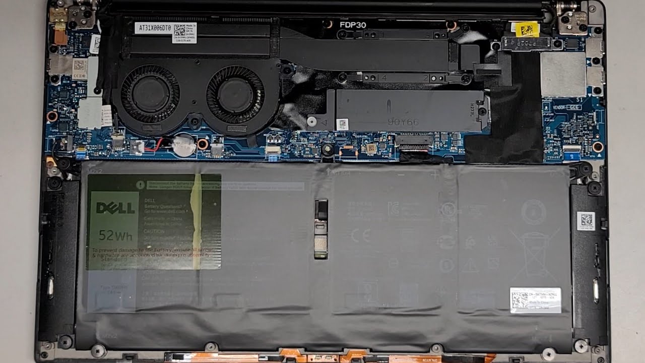 DELL XPS 13 9305 Disassembly SSD Hard Drive Battery Replacement