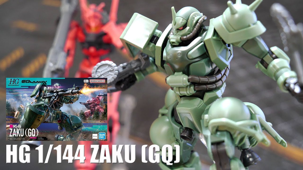 ガンプラ】HG 1/144 ザク(GQ) レビュー / 付属のバズーカを赤い