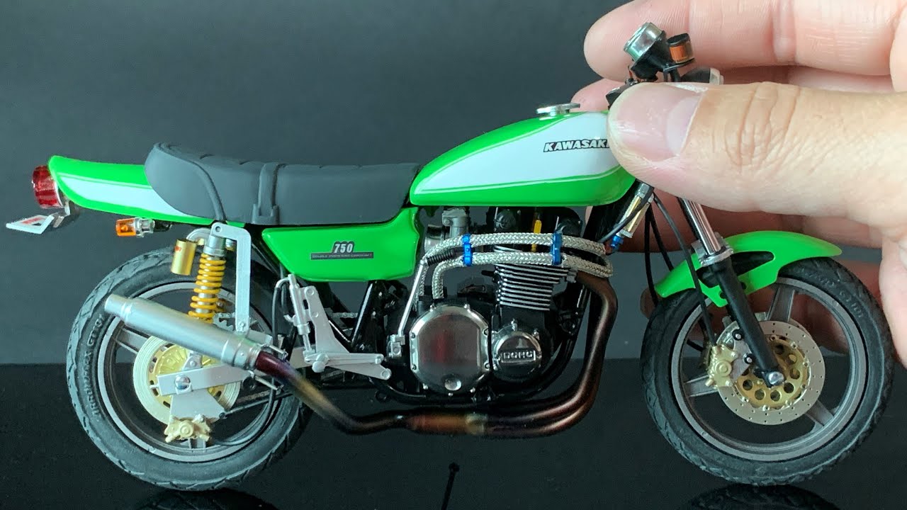Full build] Kawasaki 750RS ZII Kai Super Custom Make It 1/12 Scale