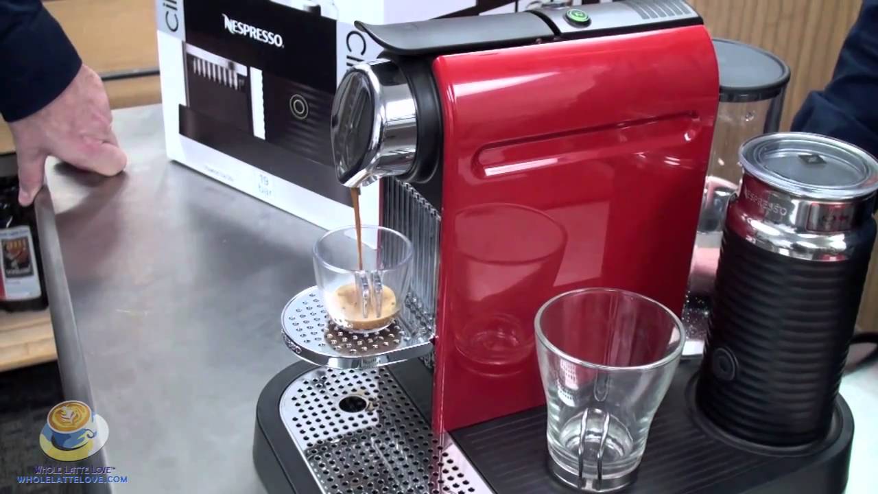 Nespresso CitiZ in Red with Aeroccino Plus - YouTube
