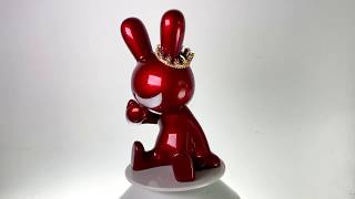 BLACK RABBiT お座り＋王冠 Candy Red □BLACK RABBiT お座り＋王冠 Candy