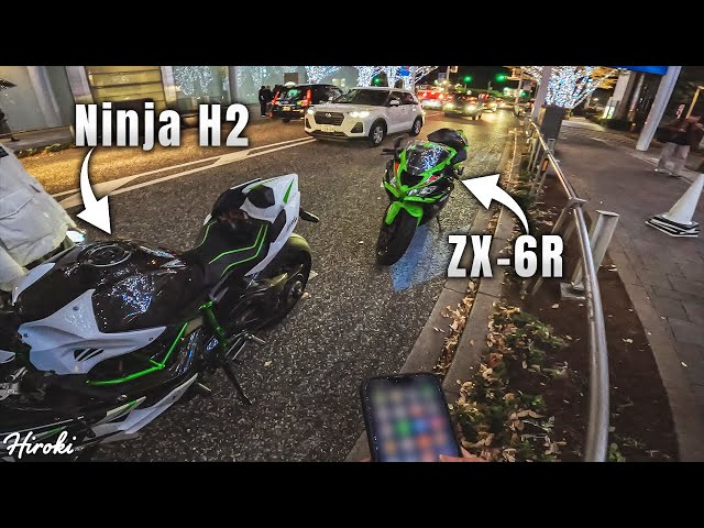 A very unplanned Tokyo illumination tour with Ninja H2 and ZX-6R