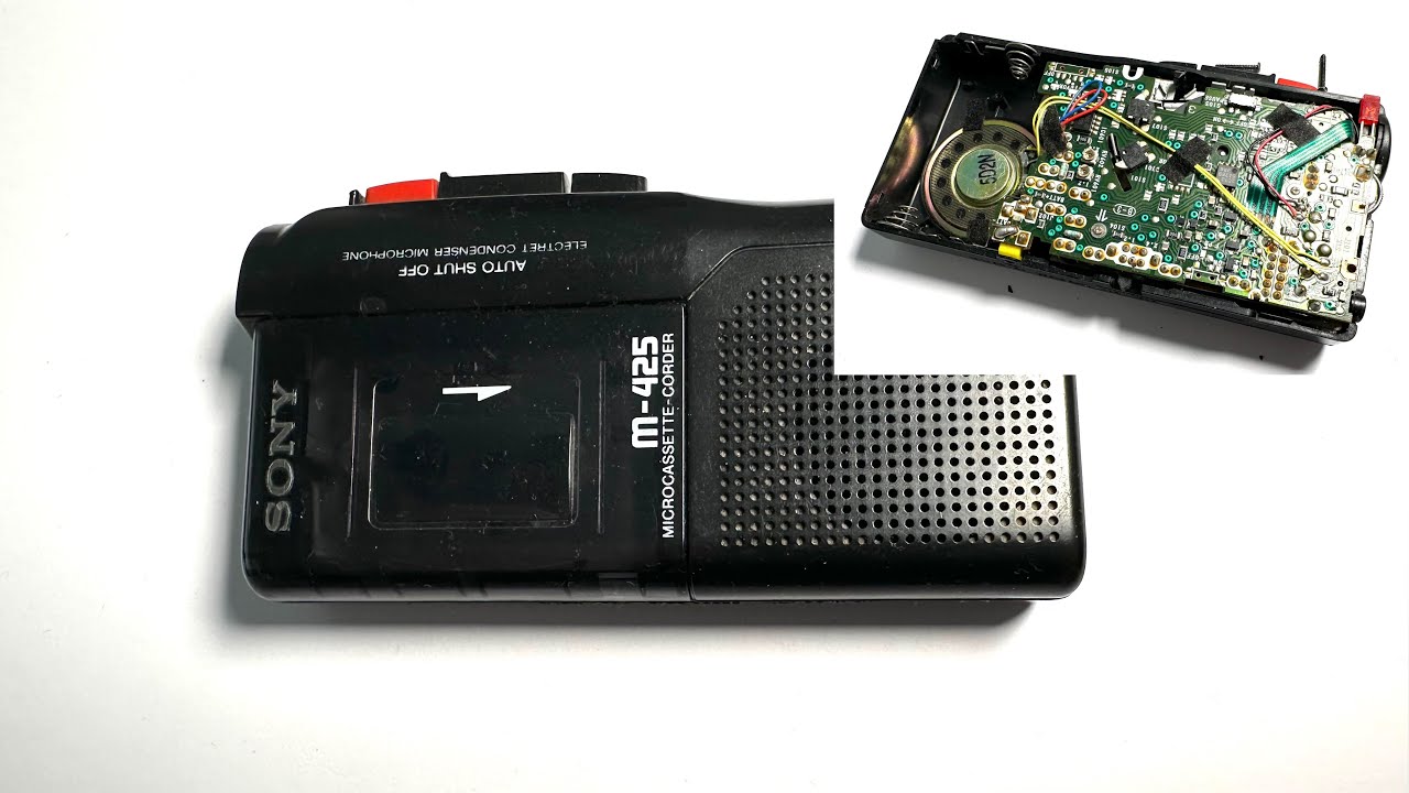 Sony m-425 microcassette recorder Disassembly - YouTube