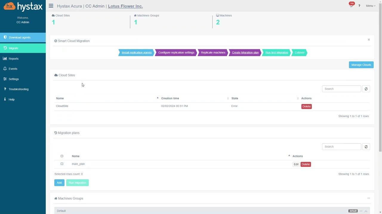 Migration to Alibaba Cloud with Hystax