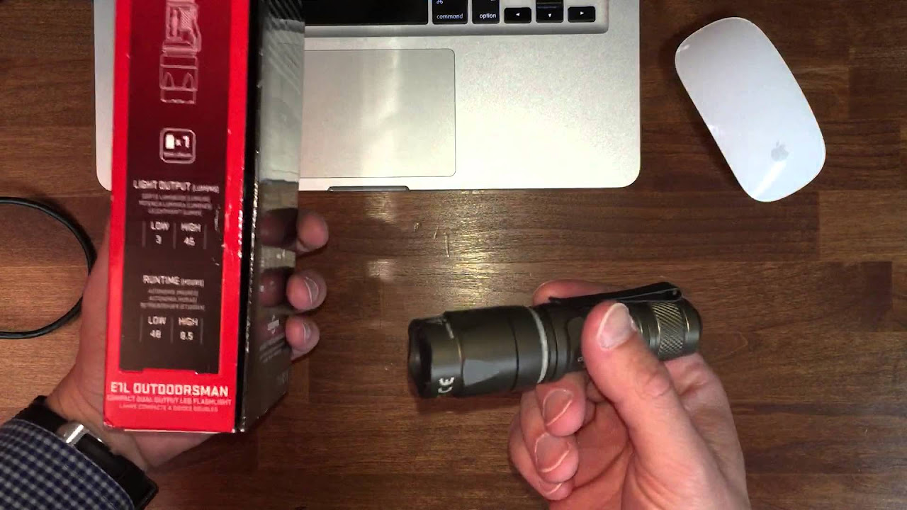 Surefire E1L Outdoorsman LED 80 lumen tactical Flashlight with