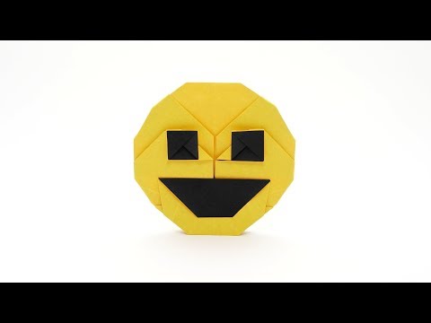 ORIGAMI SMILING FACE EMOJI 😃 (Jo Nakashima) - YouTube