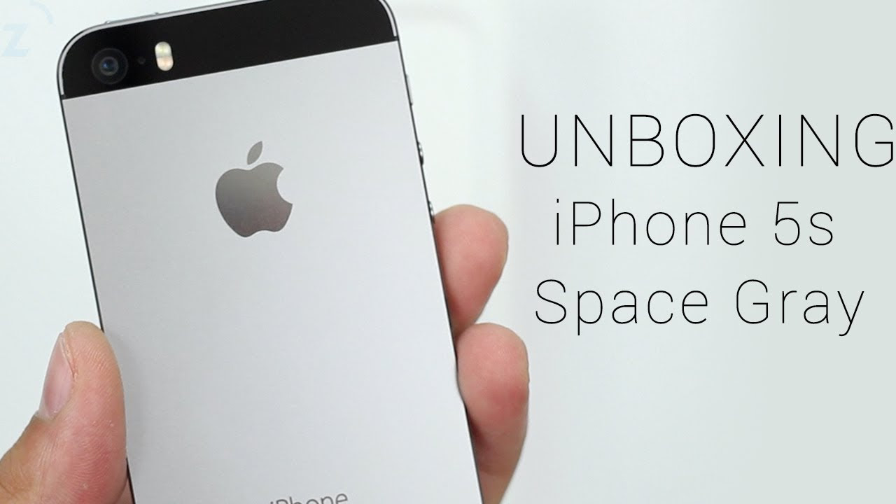 Space Gray iPhone 5s Unboxing, Hands On - YouTube