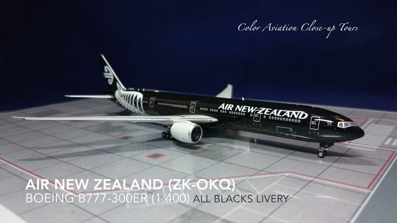 1:400 Air New Zealand ZK-OKQ Boeing 777-300ER / B77W All Blacks