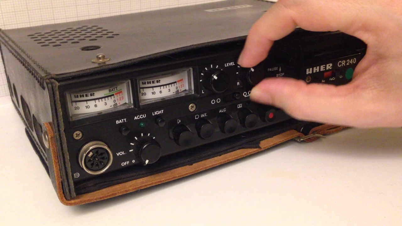 Uher CR240 - Portable Cassette Recorder - Knob Feel Review - YouTube