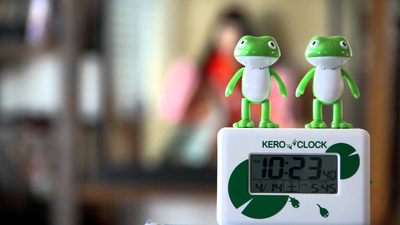 KERO CLOCK 2 リズム目覚まし時計 ケロクロック2 ホワイト 8RDA46RH03