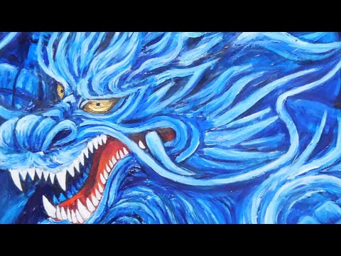 油絵】【青龍三代目】#油絵 #手書き #アート #絵画 #絵 #油彩画 #美術