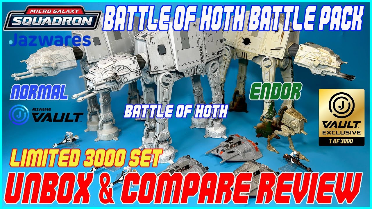 Micro Galaxy Squadron BATTLE OF HOTH BATTLE PACK UNBOX & COMPARE