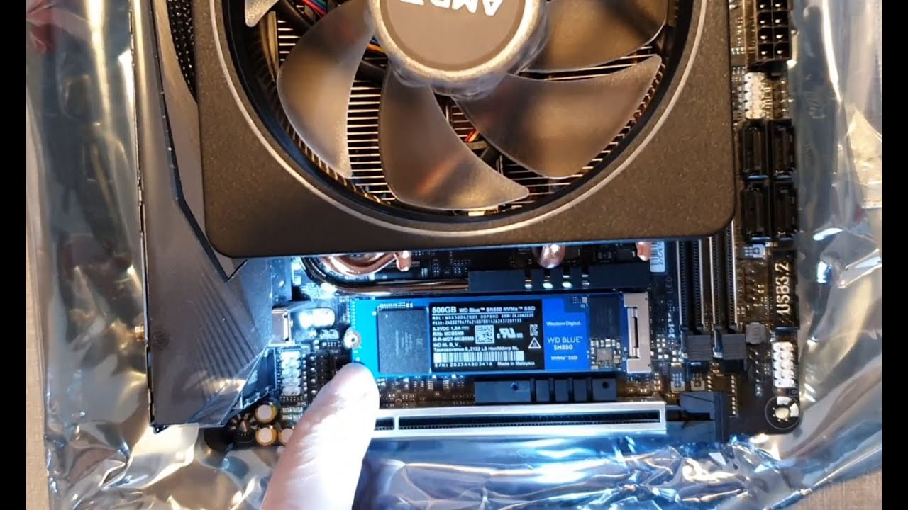 Install M.2 Drive - WD SN550 into Gigabyte Aorus B550i Motherboard