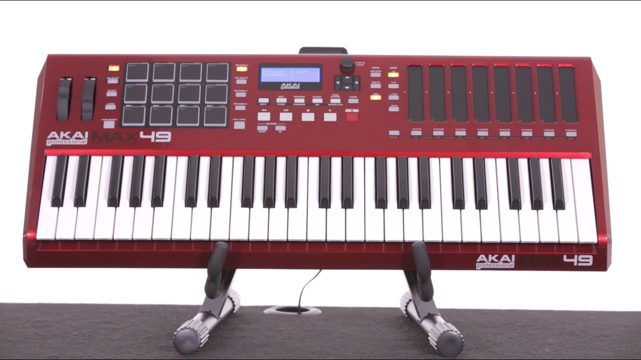 Akai MAX49 49 Key USB MIDI CV Keyboard Controller - Akai Max49