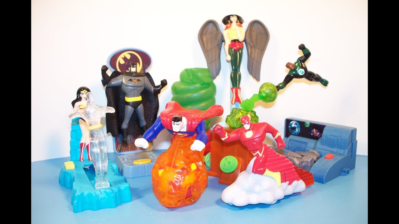 2003 DC JUSTICE LEAGUE ADVENTURES SET OF 8 BURGER KING COLLECTION