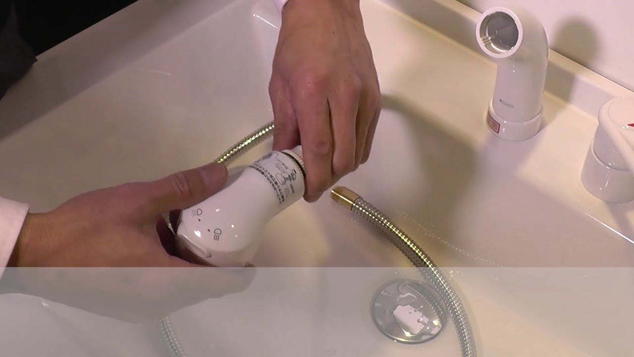 洗面化粧台：シャワーホース交換方法（ワンタッチジョイント方式