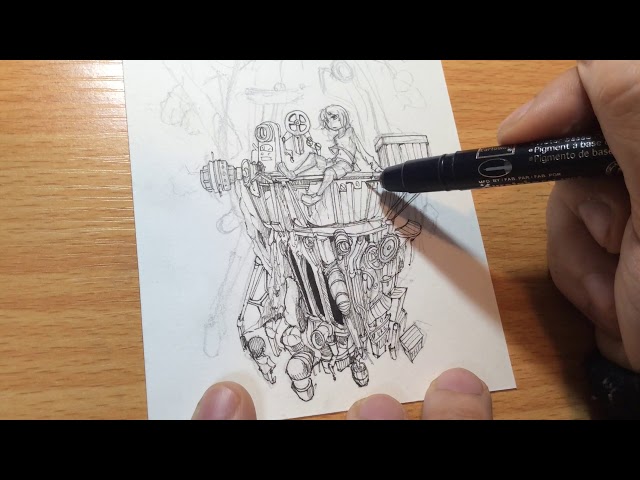 ボールペン画『ごちゃごちゃ』【価格応談】