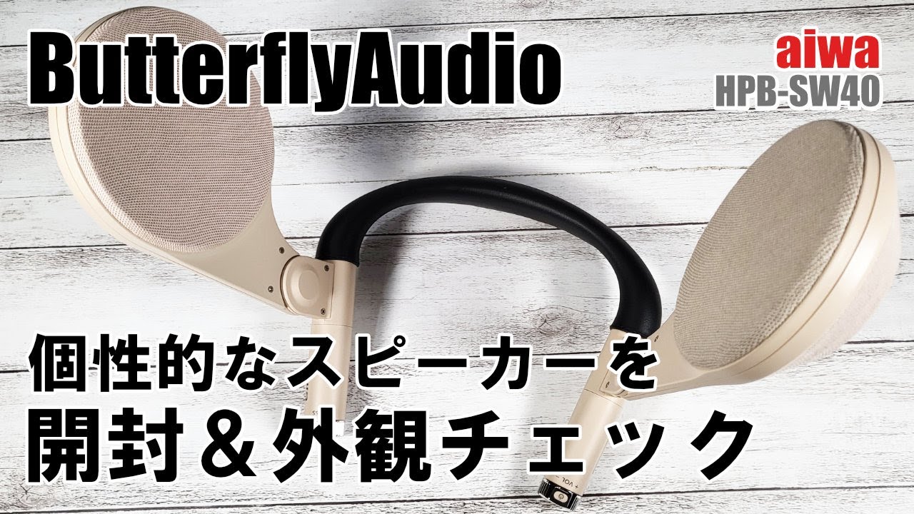 aiwaの個性的なショルダースピーカーを開封＆外観チェック【ネック