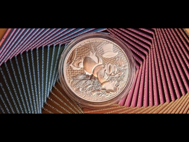 Scrooge McDuck 1 oz Silver Coin. Golden Classic! - YouTube
