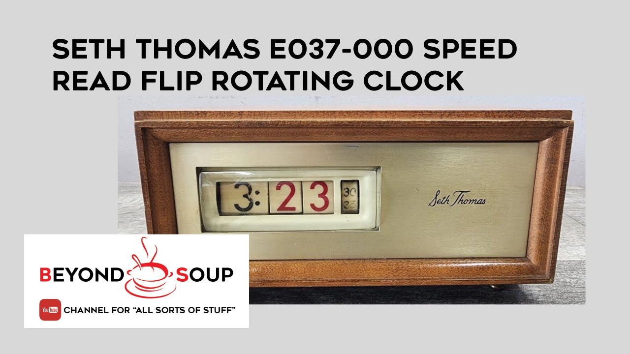 1960s Seth Thomas E037-000 Speed Reed Rotating/Flip Desk Mantle