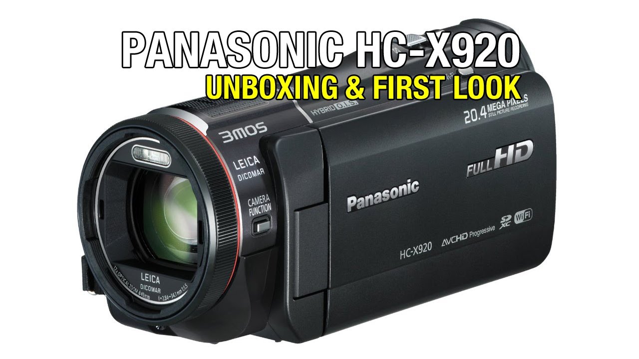 Panasonic HC-X920 Unboxing & First Look - YouTube