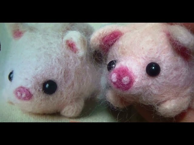 Tiny zoo 作家 羊毛フェルト テディベア ハンドメンド ぬいぐるみ ブタ