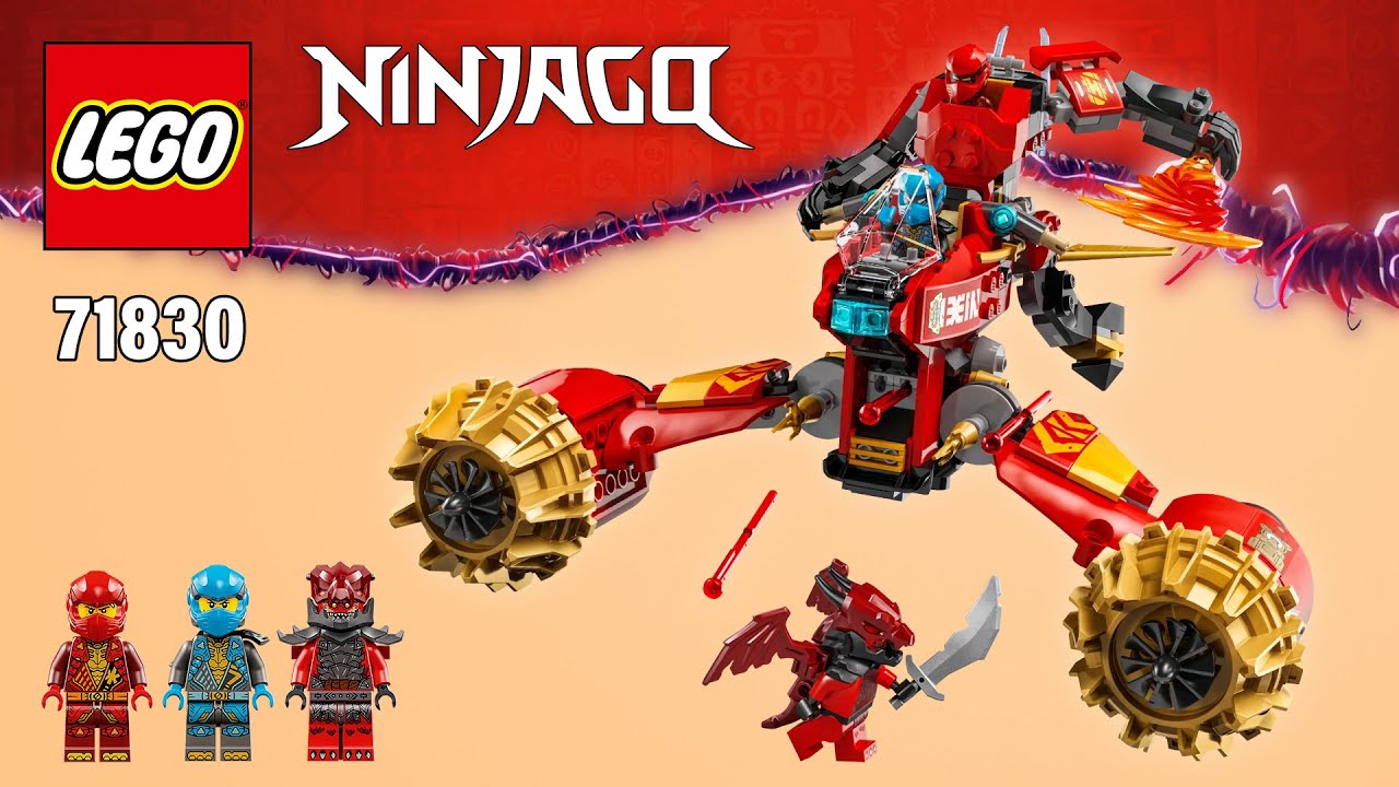 LEGO NINJAGO Kai's Mech Storm Rider (71830)[333 pcs] Step-by-Step