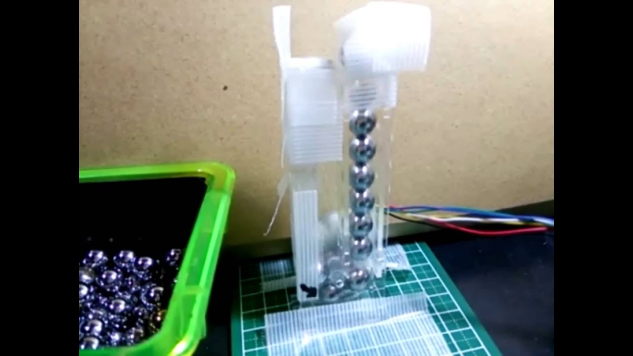ミニ玉上げ機 裏循環 内蔵 外付け 試作 - YouTube