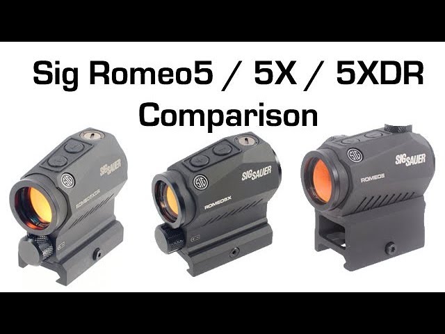 Sig Romeo5 / Romeo5X / Romeo5XDR Comparison - YouTube