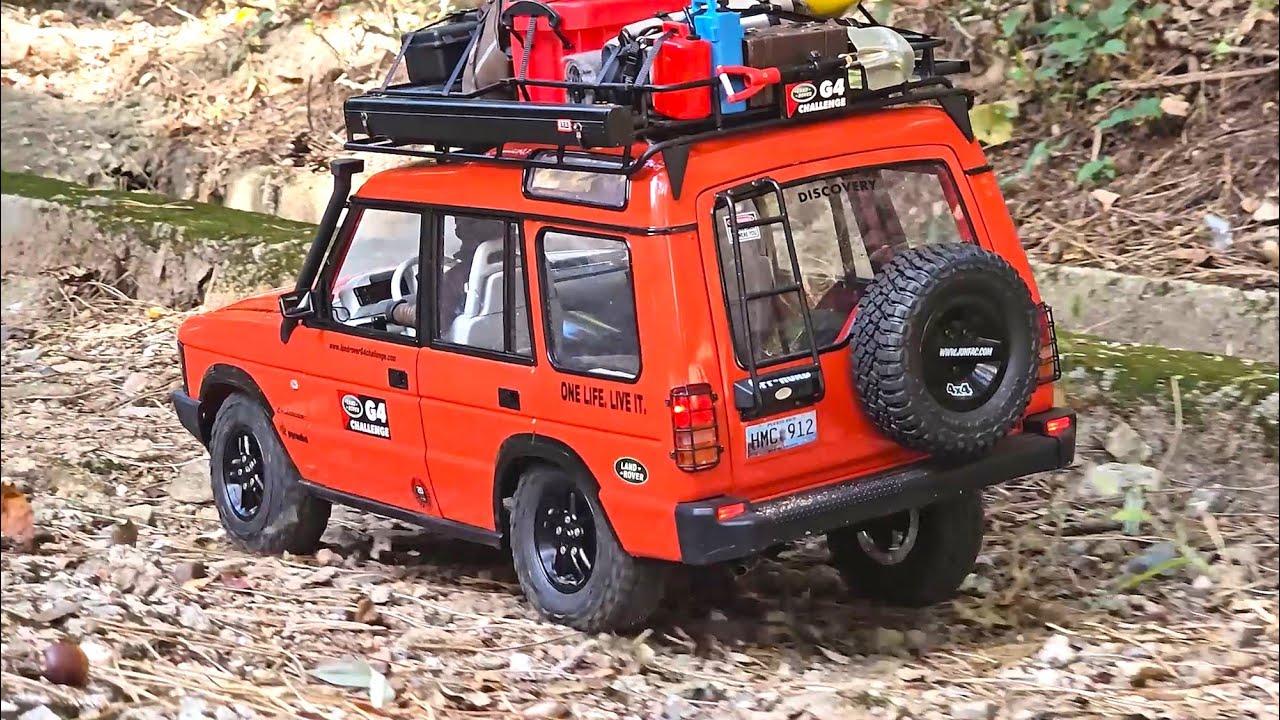 LandRover Discovery1 G4 Challenge Off Road - Axial SCX10 II - YouTube