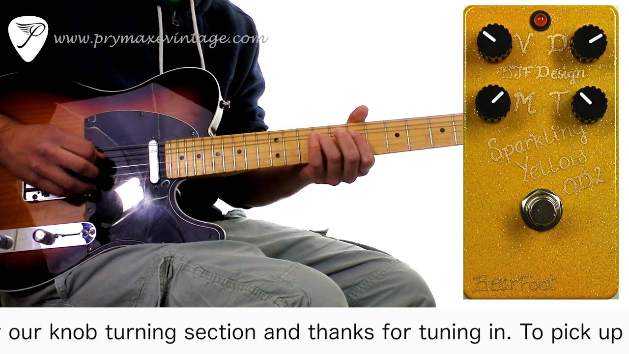BearFoot FX Sparkling Yellow Overdrive OD 2 - YouTube