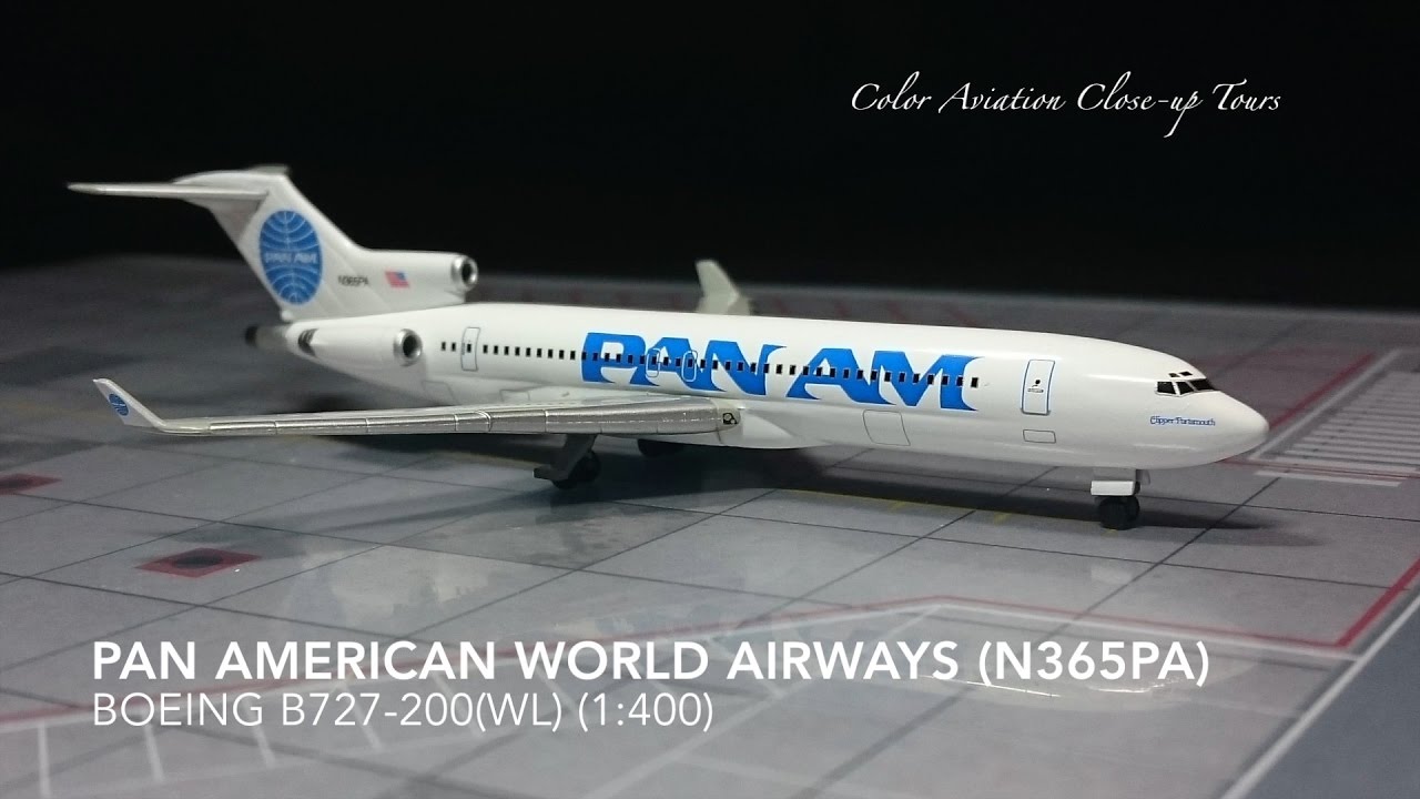 1:400 Pan Am 泛美 N365PA Boeing 727-200WL / B722WL Dragon Wings