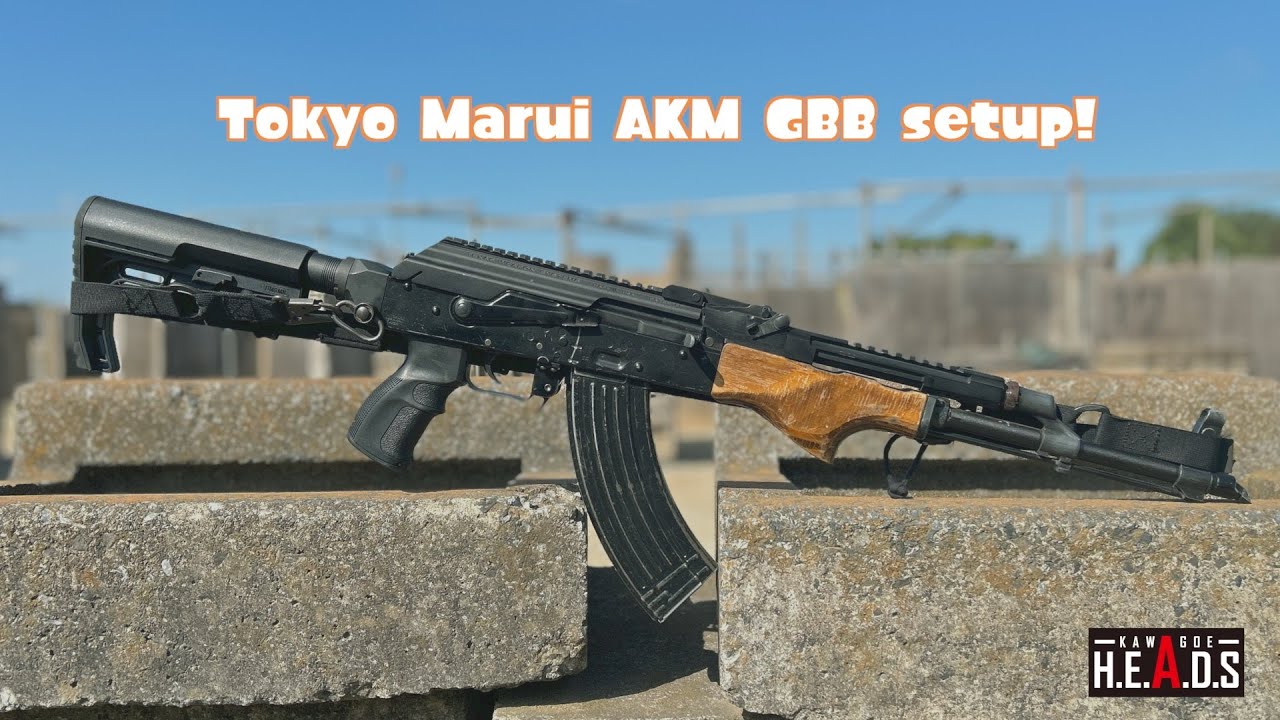 エアガン紹介】AKMセットアップ紹介！【東京マルイ AKM GBB】【HEADS