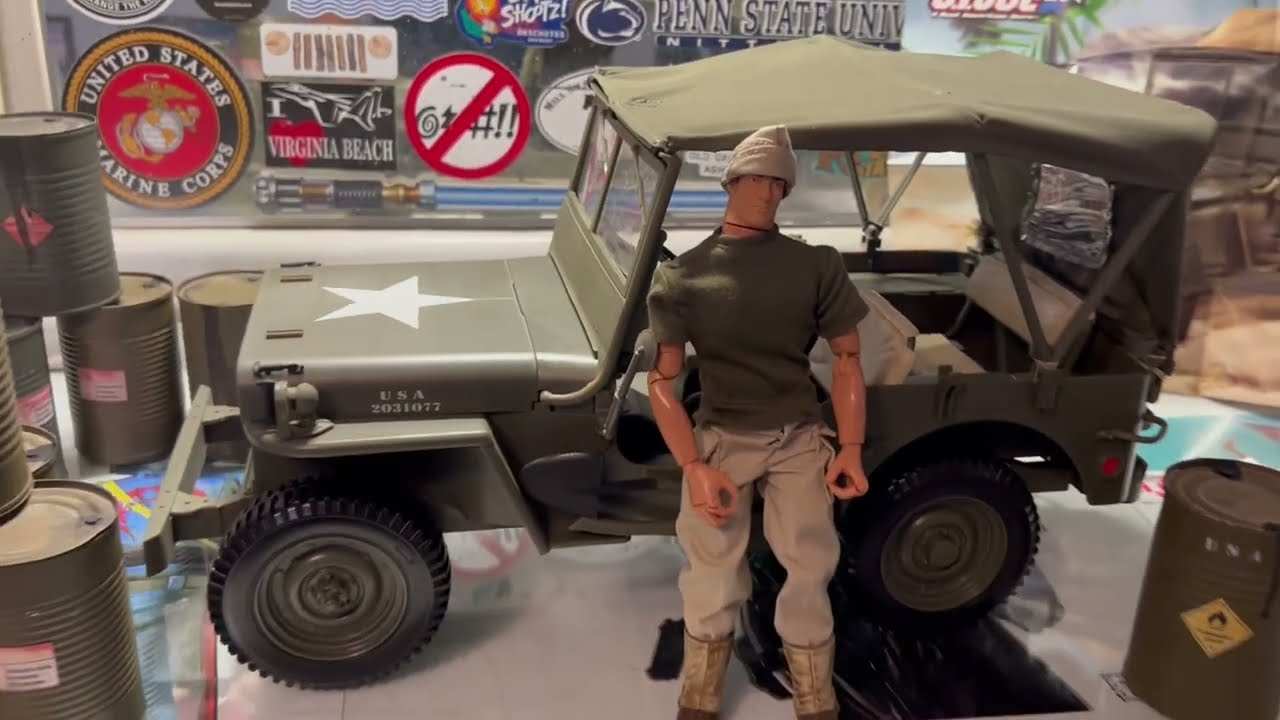GI Joe Willys Covered Jeep 2003 Unboxing and Review plus MIB