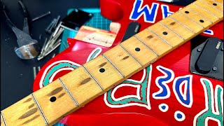 ステンレスフレットに交換したよ TAKUYAモデル ギター【FERNANDES