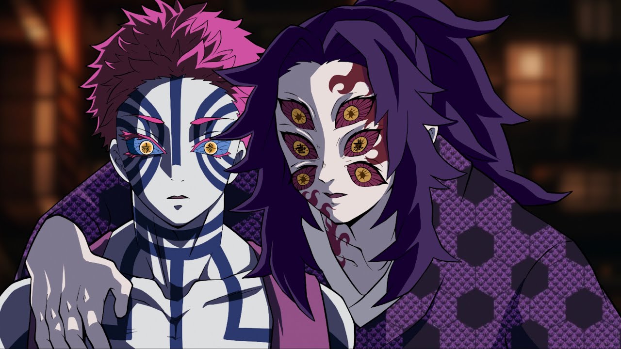 黒死牟 童磨 猗窩座 獪岳 鬼滅の刃】上弦集結