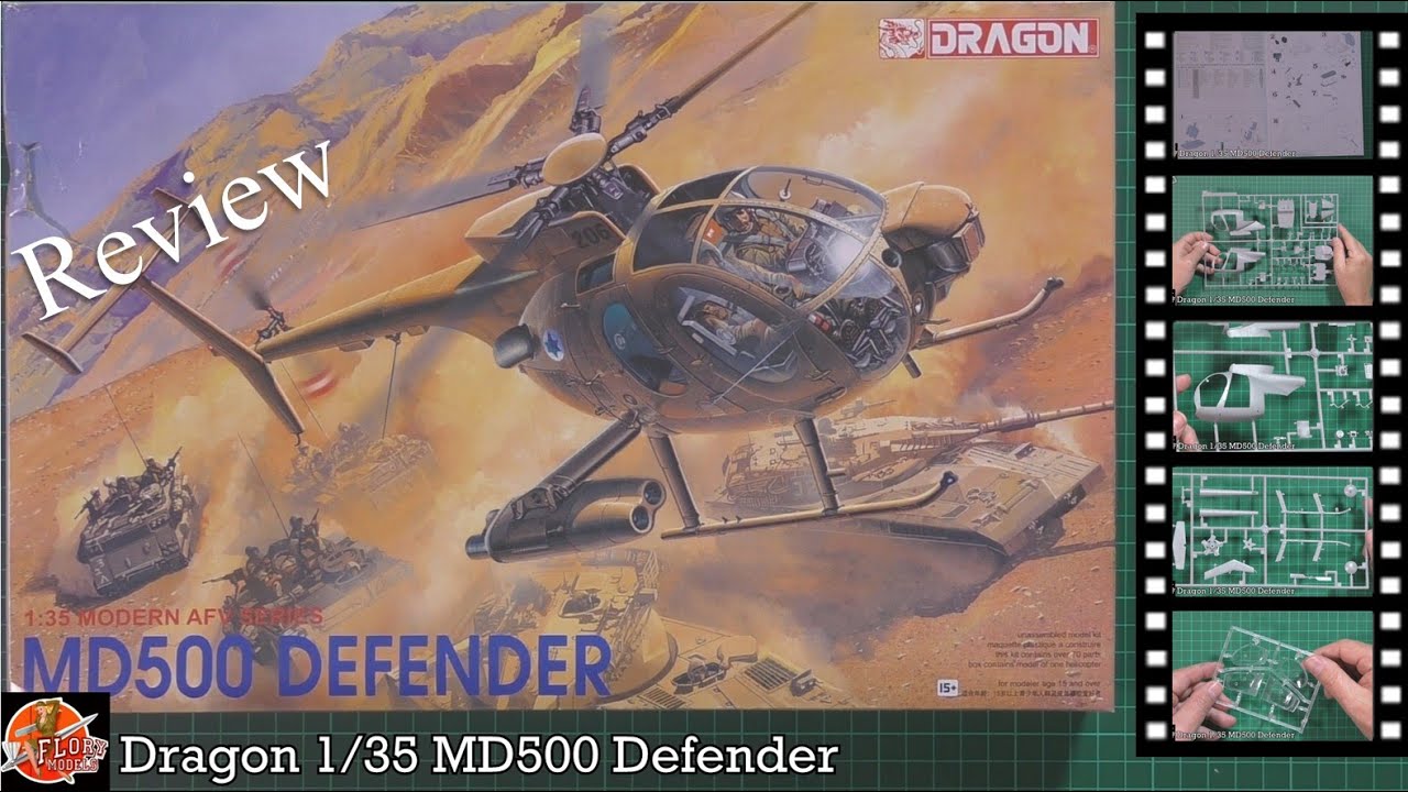 Dragon 1/35 MD500 Defender Review - YouTube