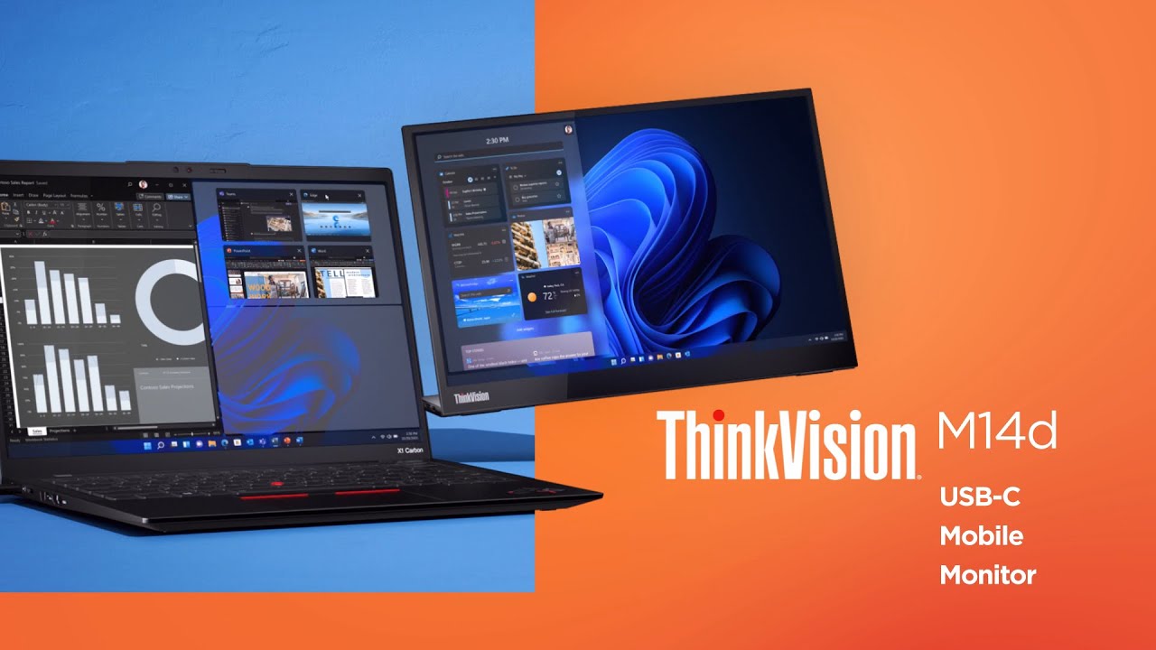 ThinkVision 14 inch Portable Monitor - M14d | 63AAUAR6US | Lenovo US