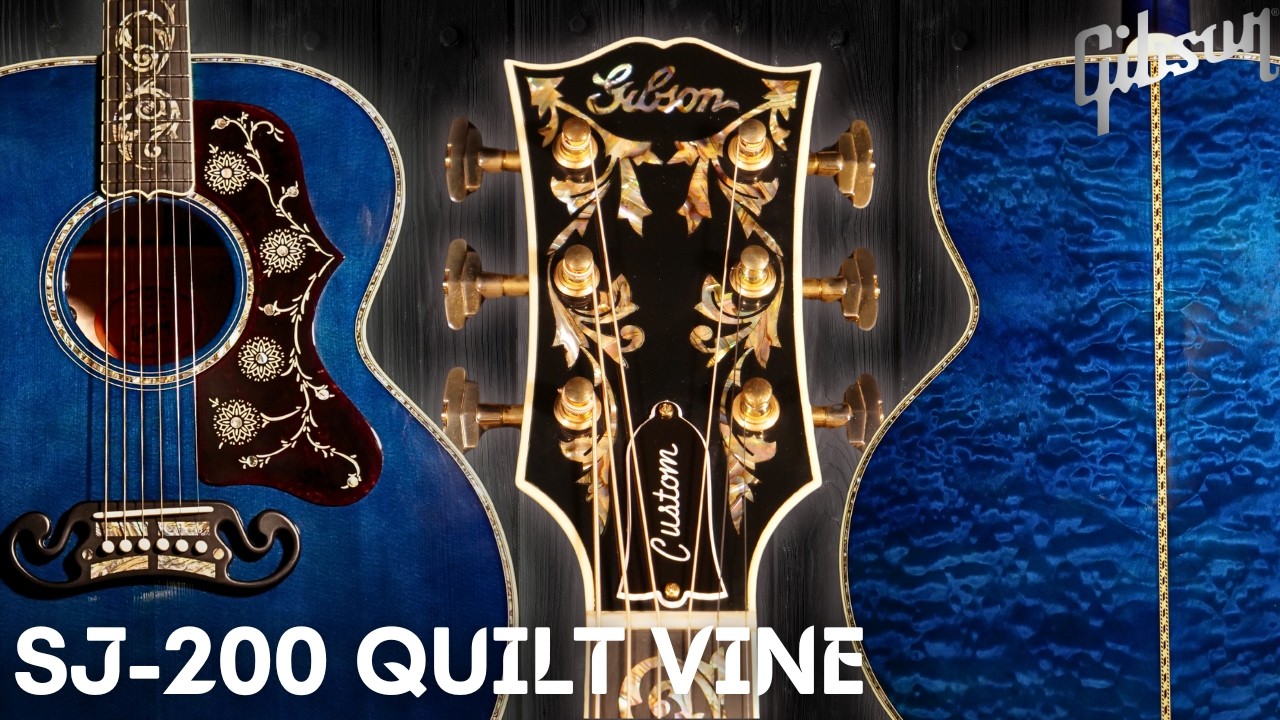 世界限定30本【GIBSON SJ-200 QUILT VINE VIPER BLUE】CUSTOM SHOP